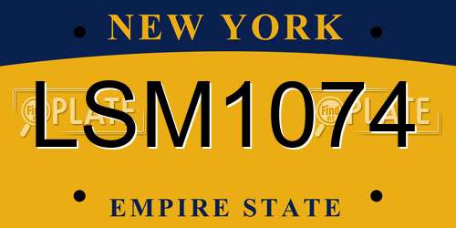 LSM1074 New York License Plate