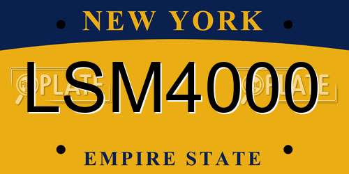 LSM4000 New York License Plate