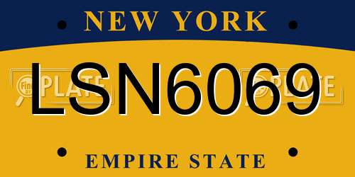 LSN6069 New York License Plate