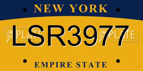 LSR3977 New York License Plate