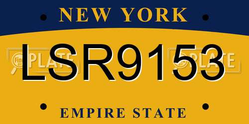 LSR9153 New York License Plate