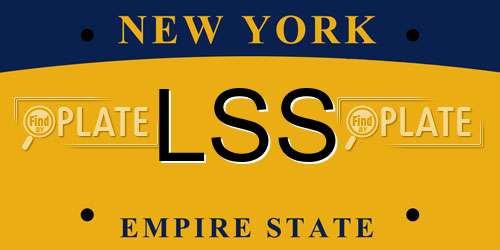 LSS New York License Plate
