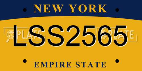 LSS2565 New York License Plate