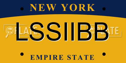 LSSIIBB New York License Plate