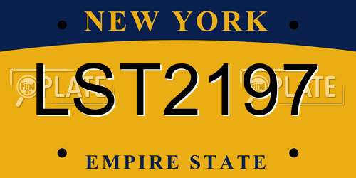 LST2197 New York License Plate