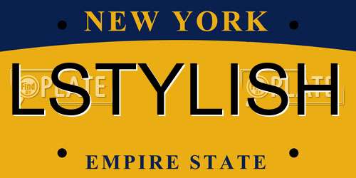 LSTYLISH New York License Plate