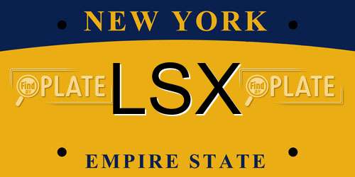 LSX New York License Plate