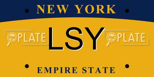 LSY New York License Plate