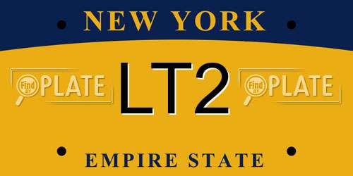 LT2 New York License Plate
