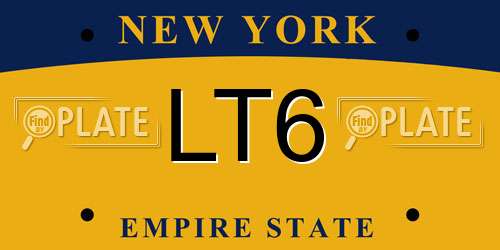 LT6 New York License Plate