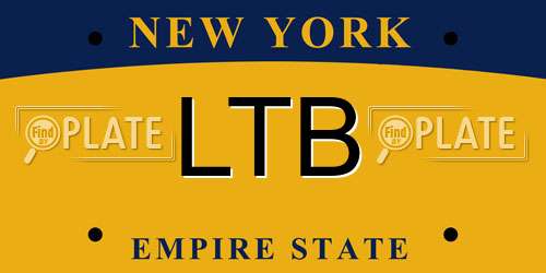 LTB New York License Plate
