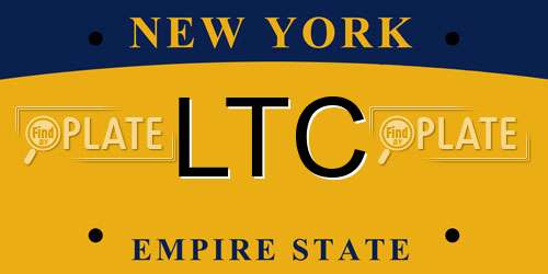 LTC New York License Plate
