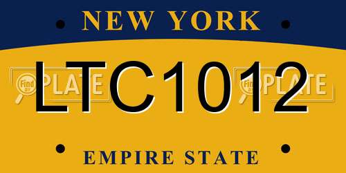 LTC1012 New York License Plate