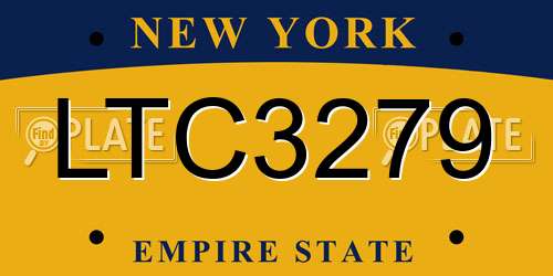 LTC3279 New York License Plate