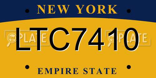 LTC7410 New York License Plate
