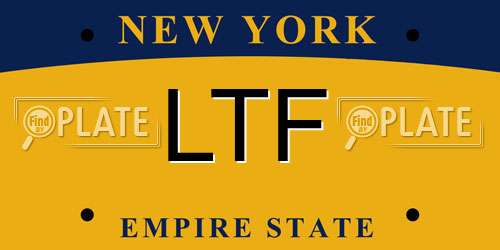 LTF New York License Plate