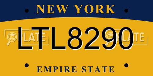 LTL8290 New York License Plate