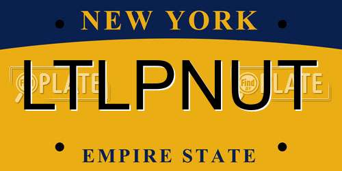 LTLPNUT New York License Plate