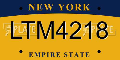 LTM4218 New York License Plate
