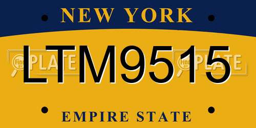 LTM9515 New York License Plate
