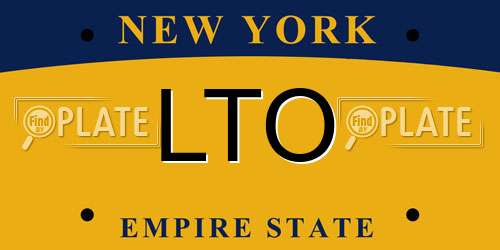 LTO New York License Plate
