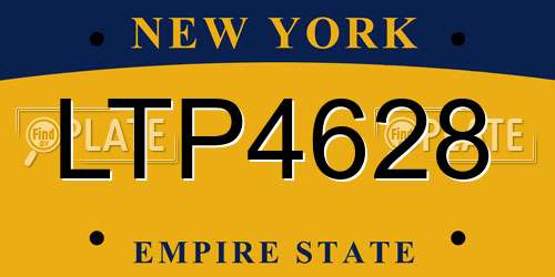 LTP4628 New York License Plate