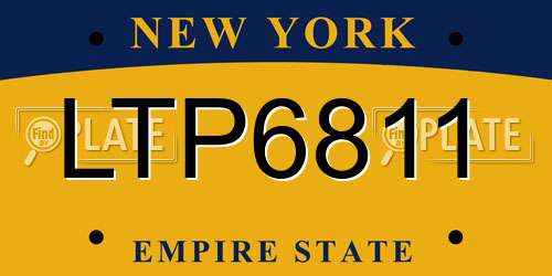 LTP6811 New York License Plate