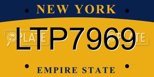 LTP7969 New York License Plate