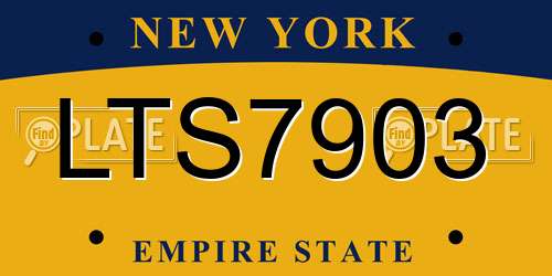 LTS7903 New York License Plate