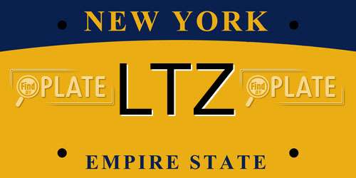 LTZ New York License Plate