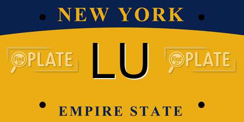 LU New York License Plate