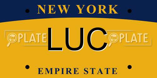 LUC New York License Plate