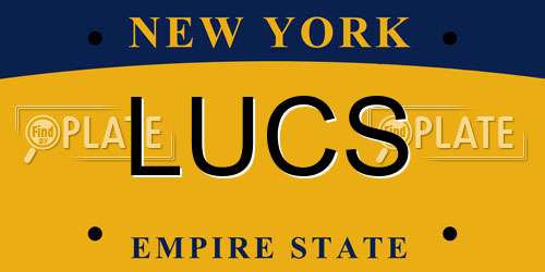 LUCS New York License Plate