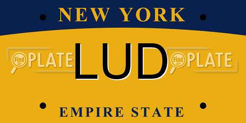LUD New York License Plate