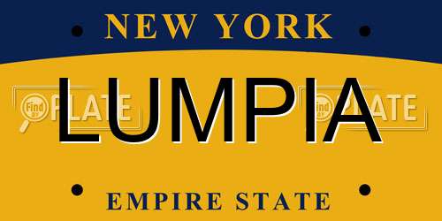 LUMPIA New York License Plate