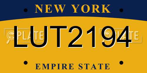 LUT2194 New York License Plate