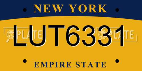 LUT6331 New York License Plate