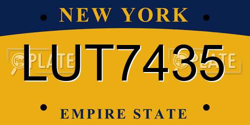 LUT7435 New York License Plate
