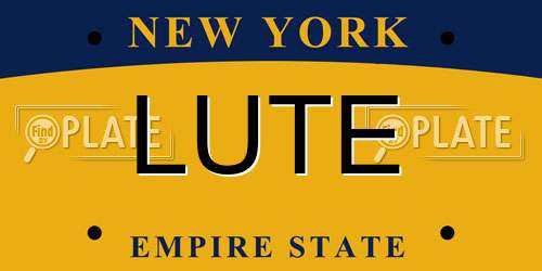LUTE New York License Plate