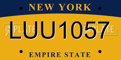 LUU1057 New York License Plate