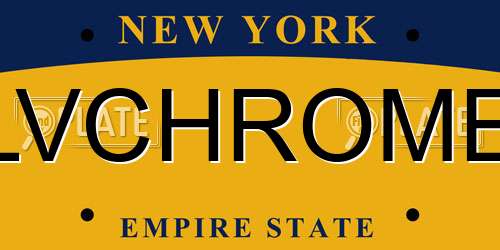 LVCHROME New York License Plate