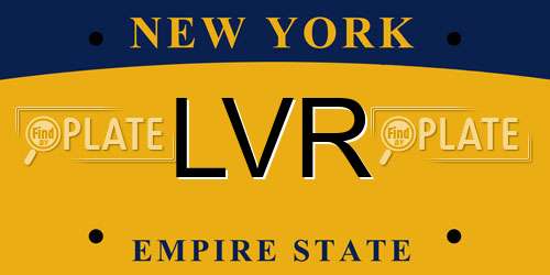 LVR New York License Plate