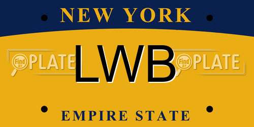 LWB New York License Plate