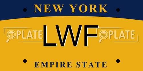 LWF New York License Plate