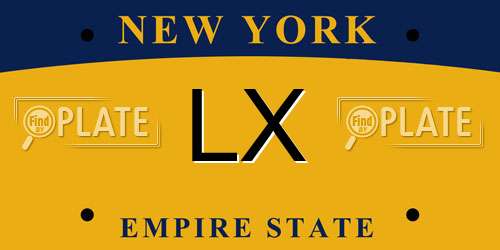 LX New York License Plate
