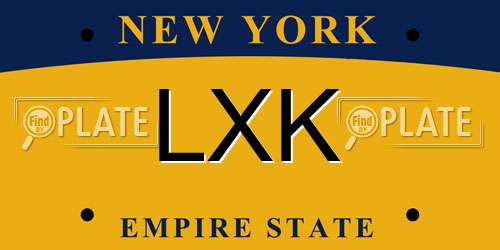 LXK New York License Plate