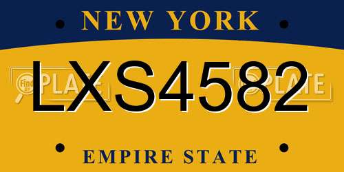 LXS4582 license plate in NY state