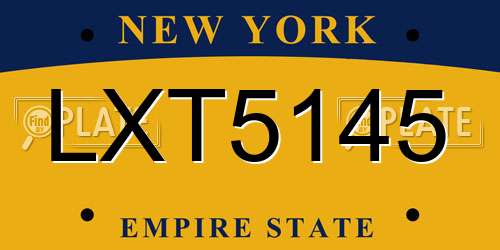 LXT5145 New York License Plate