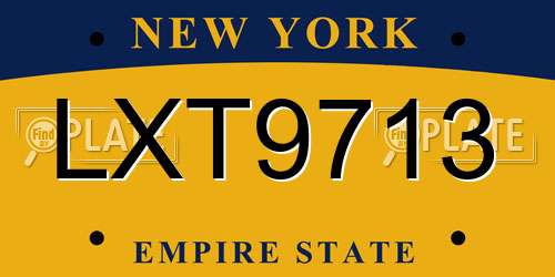 LXT9713 New York License Plate