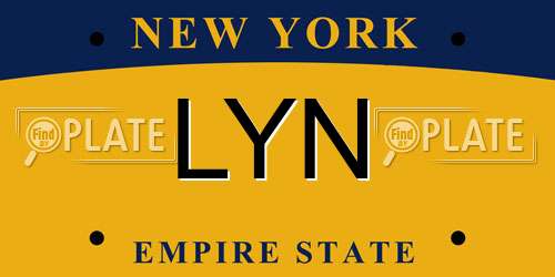 LYN New York License Plate